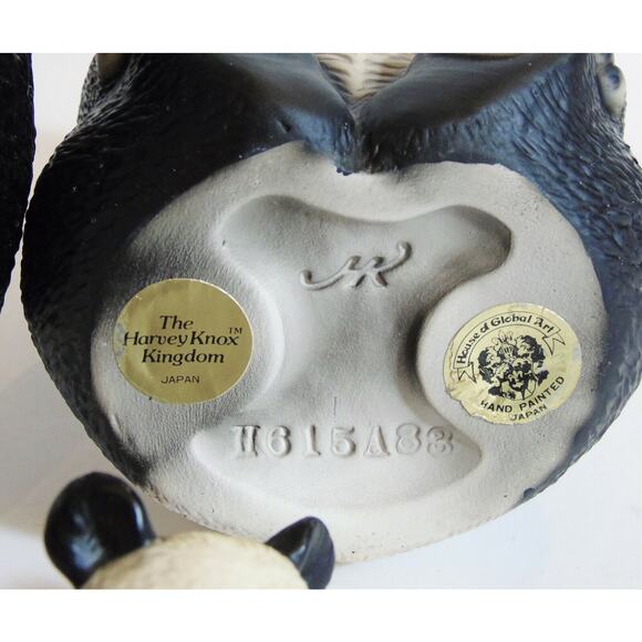Harvey Knox Kingdom Set 2 PANDA BEAR Ceramic Mama and Baby Cub Family Figurines - Picture 7 of 9